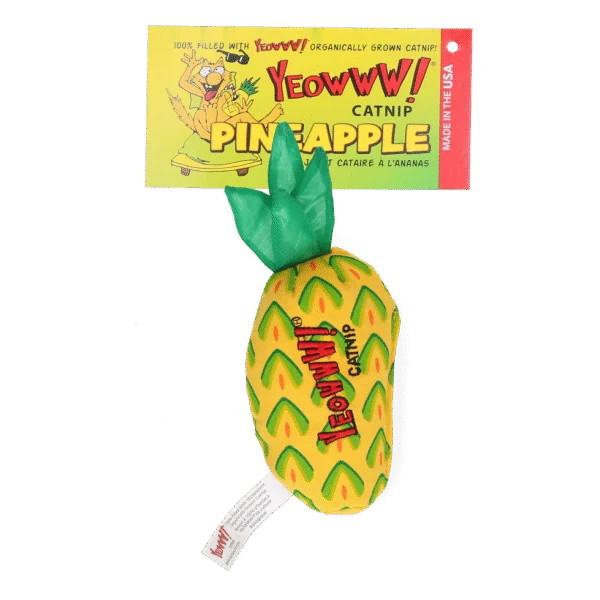 Katzenspielzeug Ananas mit Catnip, 17,7 cm – Yeowww! Pineapple