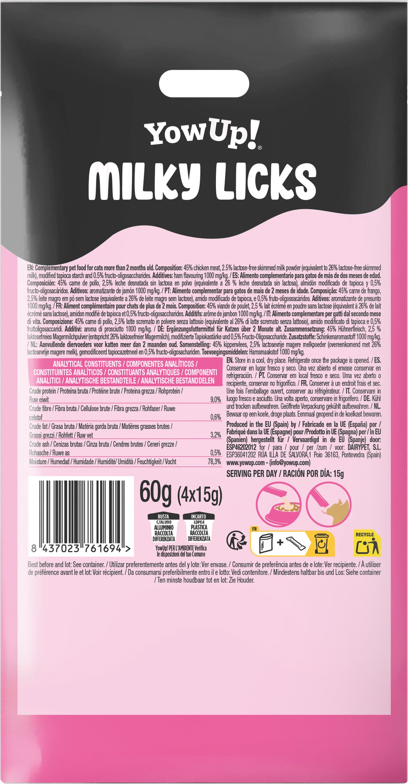 Schlecksnack für Katzen mit Serrano Schinkenaroma – YowUp! Milky Licks – Bild 3