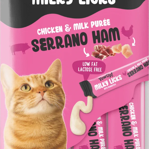 Schlecksnack für Katzen mit Serrano Schinkenaroma – YowUp! Milky Licks