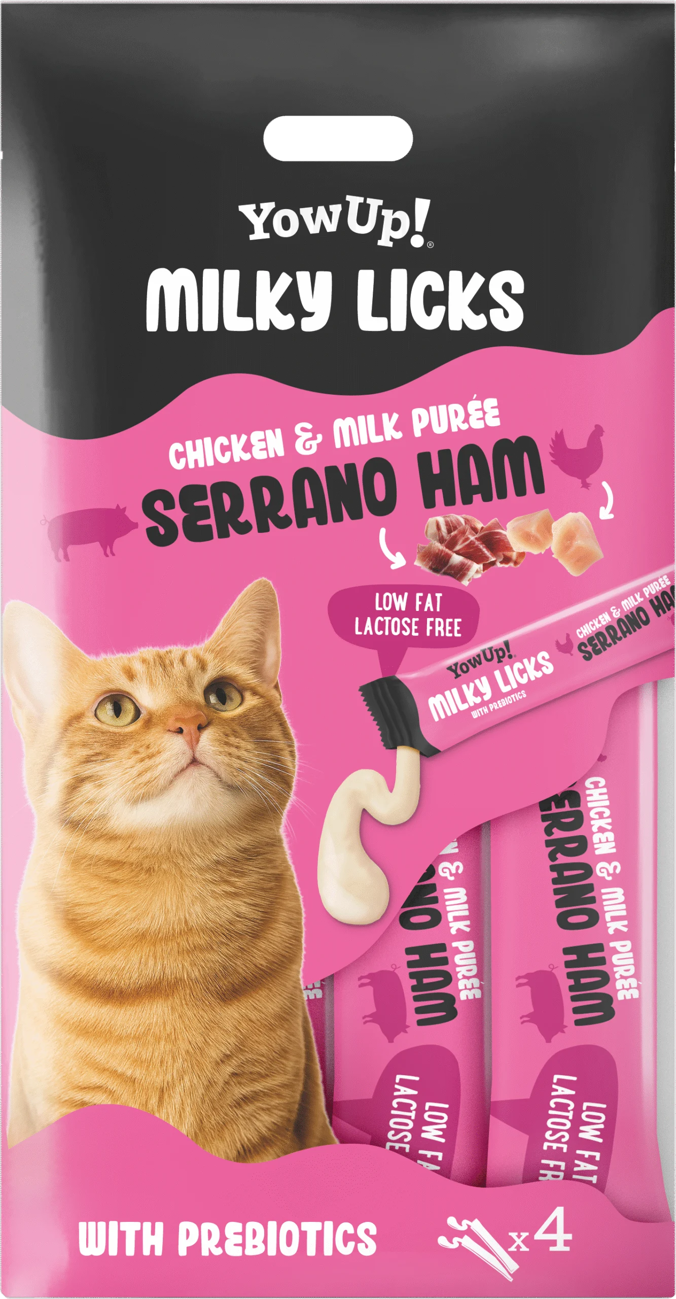 Schlecksnack für Katzen mit Serrano Schinkenaroma – YowUp! Milky Licks – Bild 1