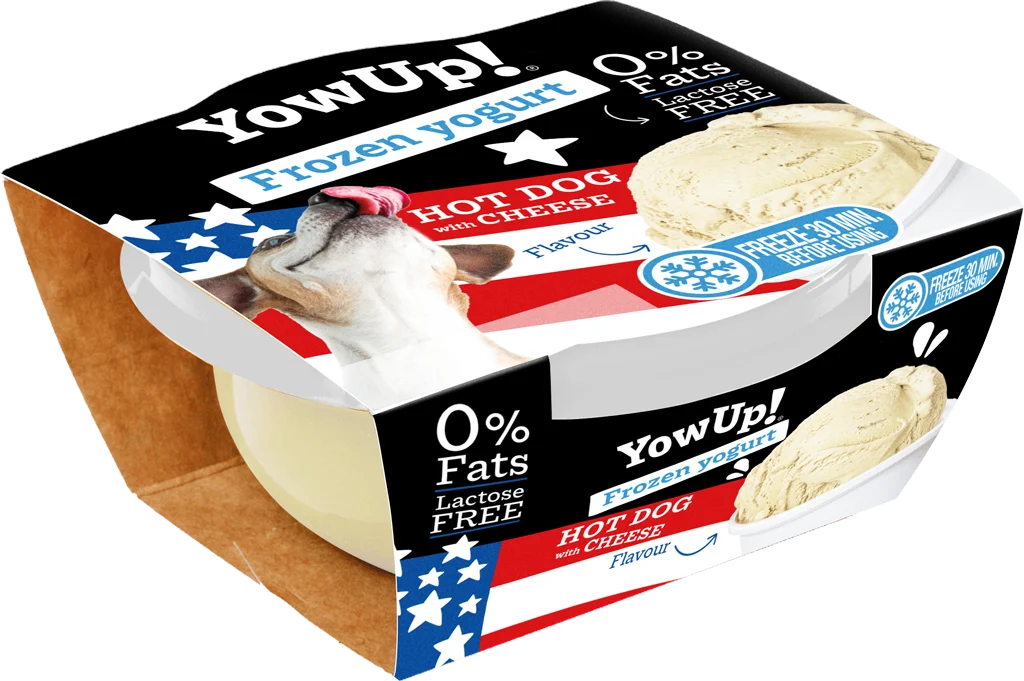 Joghurt Snack zum Einfrieren für Hunde und Katzen, Hotdog mit Käse, 110 g – YowUp! Frozen Yoghurt Hot dog mit Käse – Bild 2