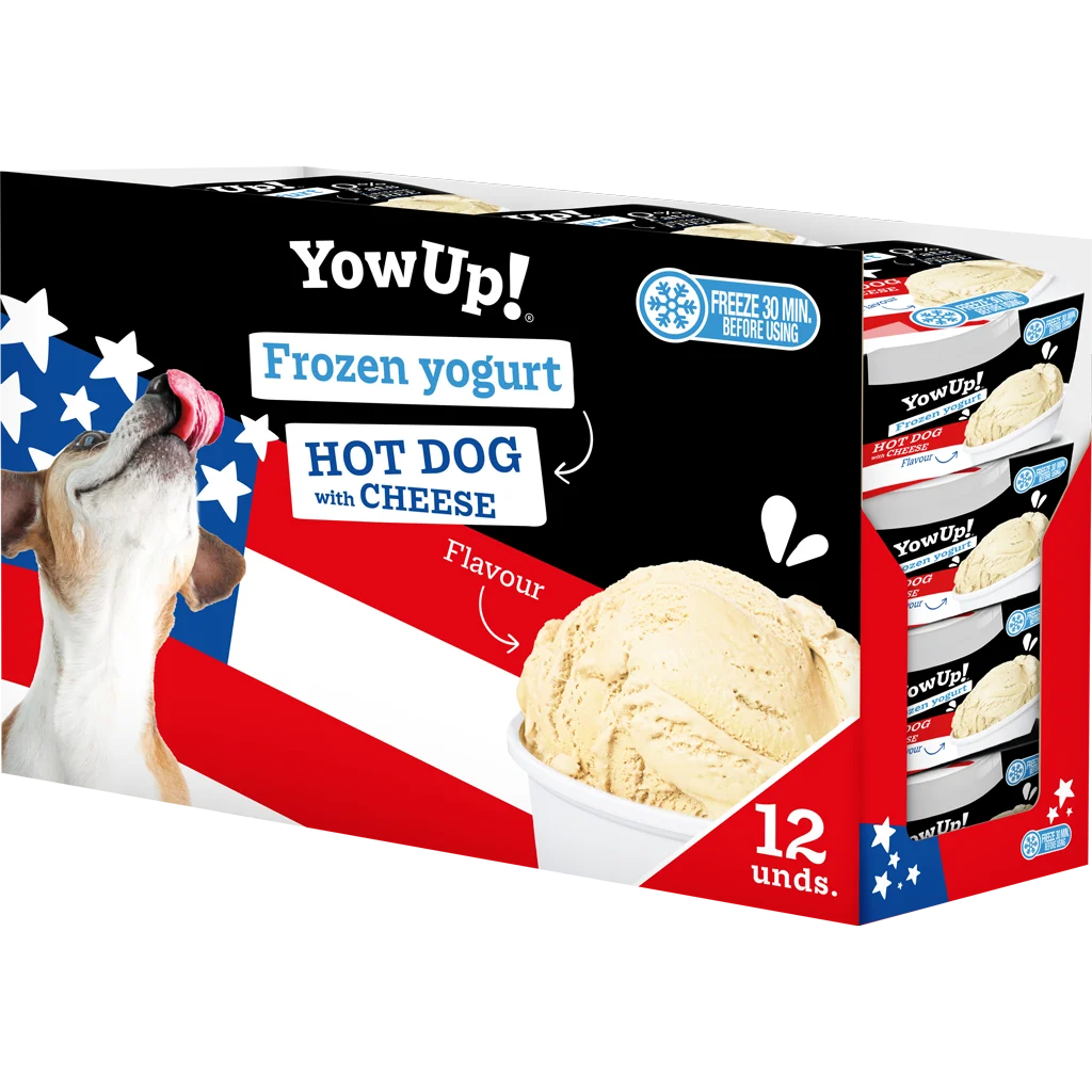 Joghurt Snack zum Einfrieren für Hunde und Katzen, Hotdog mit Käse, 110 g – YowUp! Frozen Yoghurt Hot dog mit Käse – Bild 3