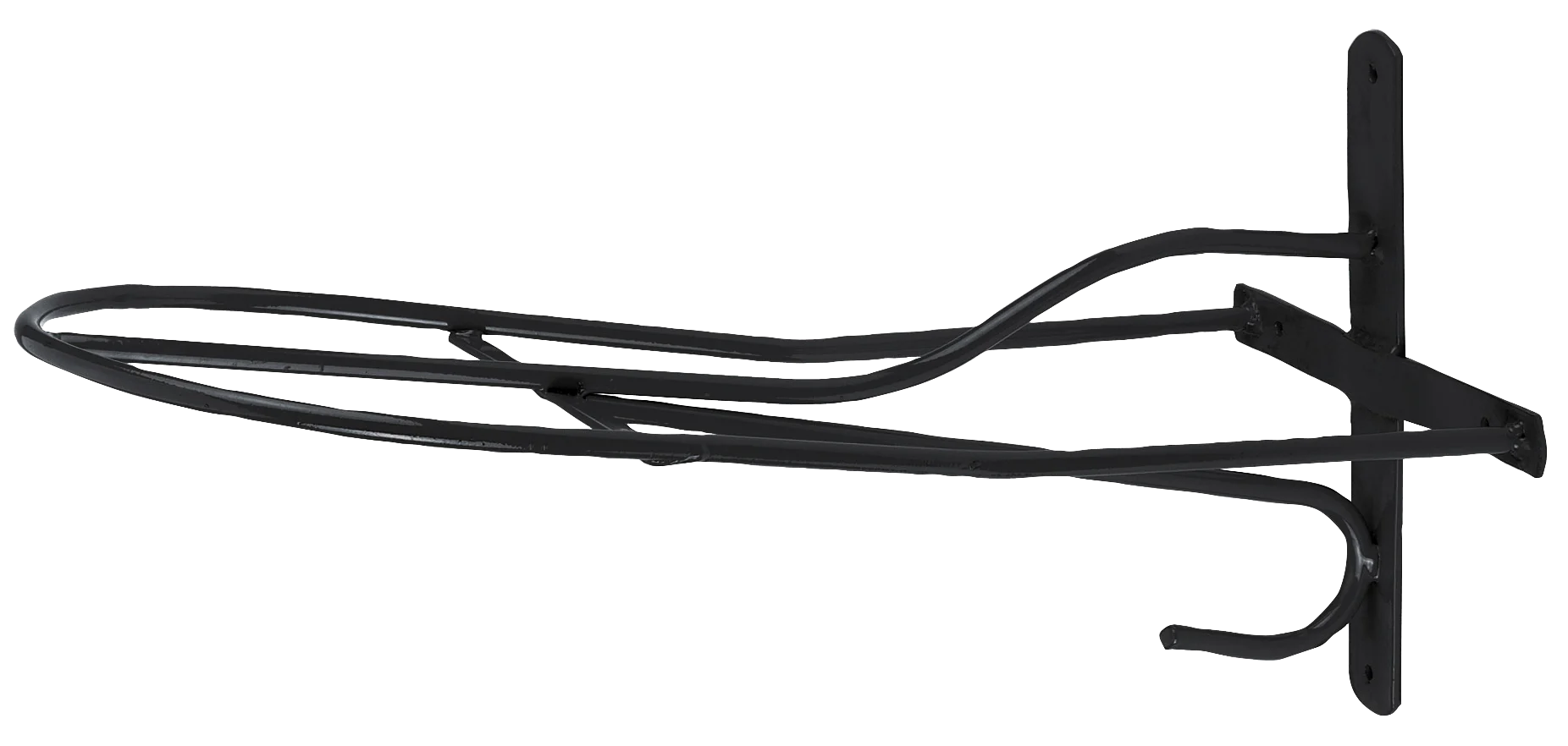 Sattelhalter, englisches Modell mit zusätzlicher Unterstützung, Schwarz, 54 cm – Bild 1
