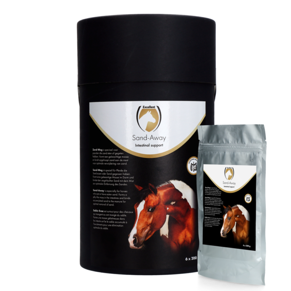 Flohsamenergänzung für Pferde, 6 x 200 g – Excellent Horse Sand-Away