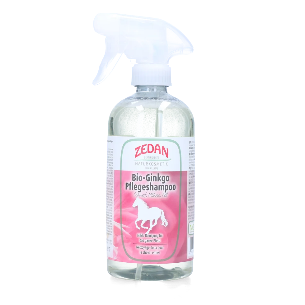 ZEDA4442.png Pferdeshampoo für Fell, Mähne und Schweif, 500 ml – Zedan Bio Ginkgo Shampoo – Bild 1