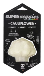 Hundespielzeug aus TPR mit Leckerliöffnung, schwimmfähig – Zee.dog Super Veggiez The Cauliflower