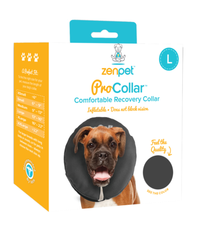 Schutzkragen für Hunde, L, waschbar, 33 bis 40,6 cm – Zenpet ProCollar