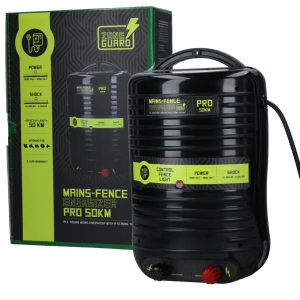 Netzbetriebenes Weidezaungerät – ZoneGuard Energizer Pro 50 km
