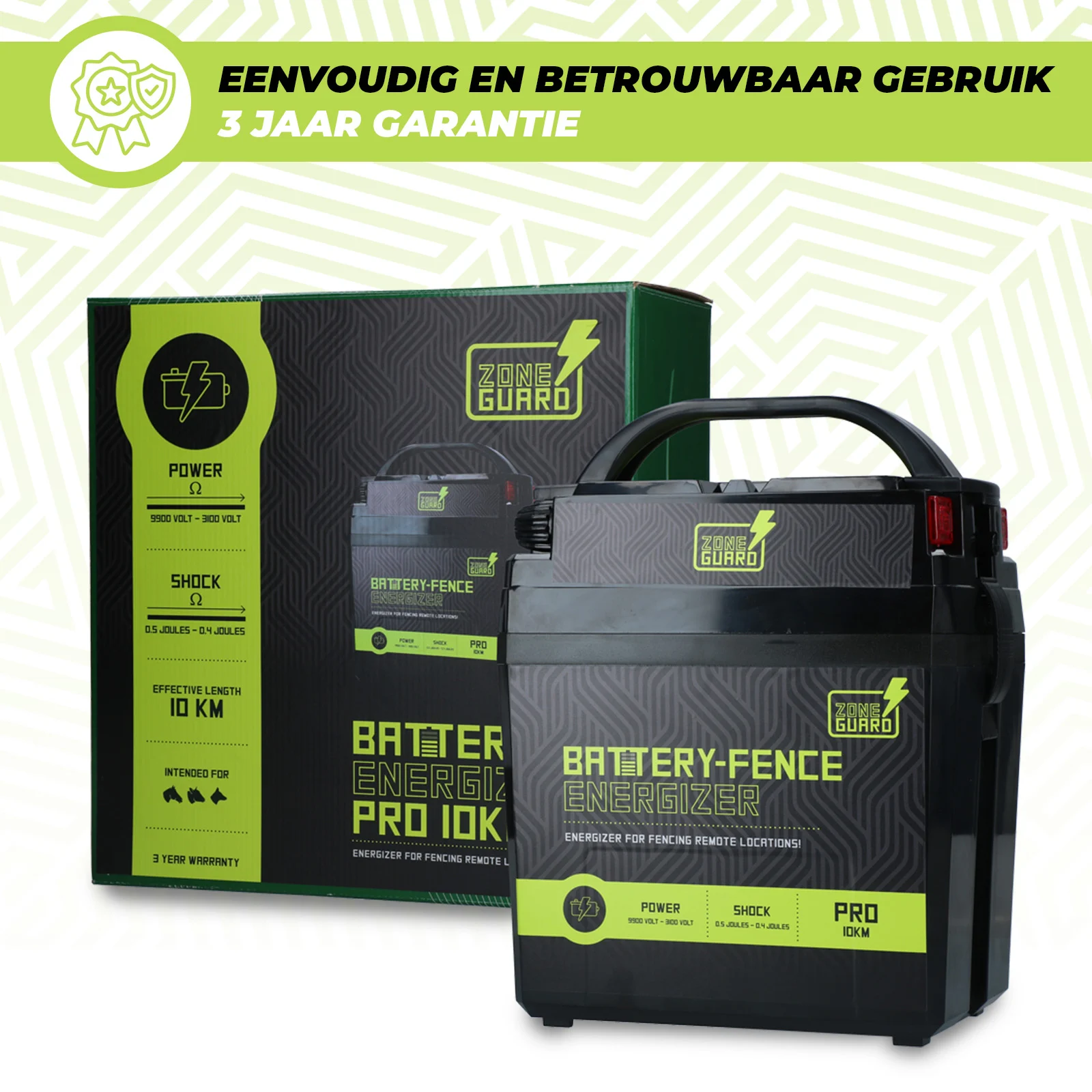 Weidezaungerät mit 9 V Batterie – ZoneGuard Battery Energizer Pro 10 km – Bild 5