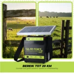 Solarbetriebenes Weidezaungerät – ZoneGuard Solar-Fence Energizer Pro 20 km – Bild 3
