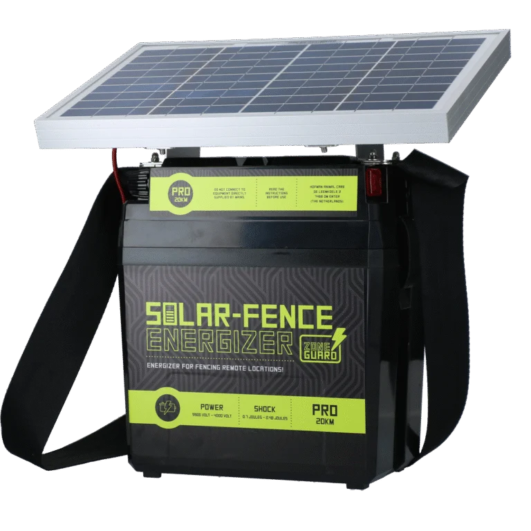 Solarbetriebenes Weidezaungerät – ZoneGuard Solar-Fence Energizer Pro 20 km