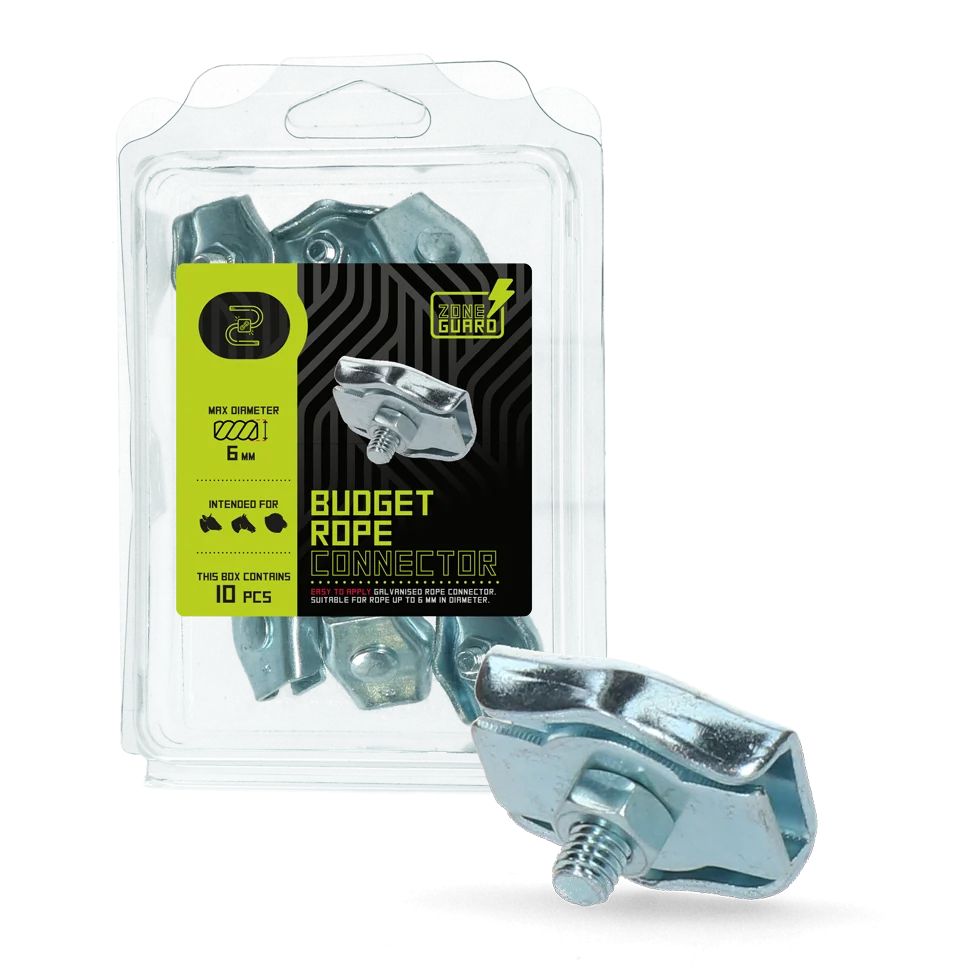 Seilverbinder für elektrisches Seil mit 6 mm, 10 Stück – ZoneGuard Budget – Bild 1
