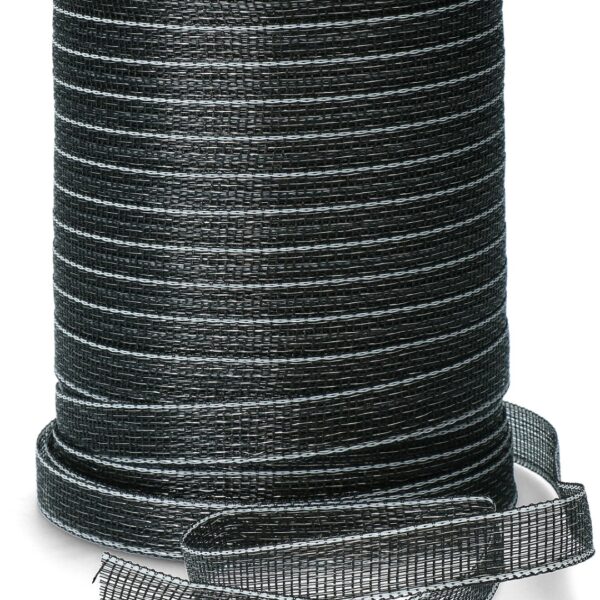 Weidezaunband 20 mm Schwarz mit 9 Edelstahldrähten, 200 m – ZoneGuard Basic