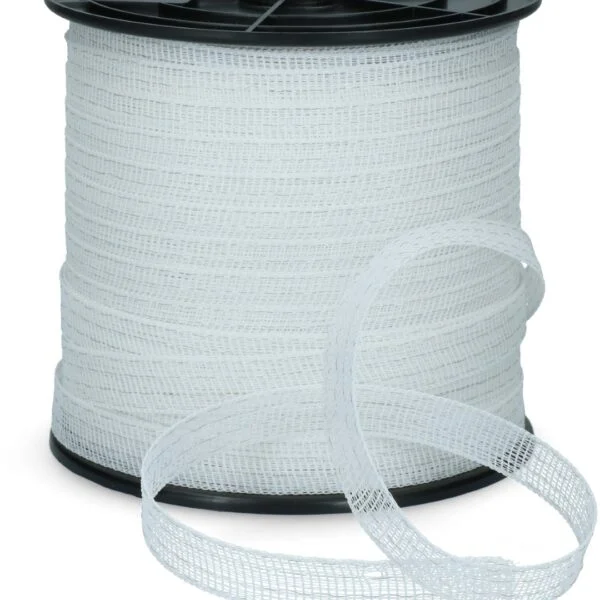 Weidezaunband 20 mm Weiß mit 4 Edelstahldrähten, 200 m – ZoneGuard Basic