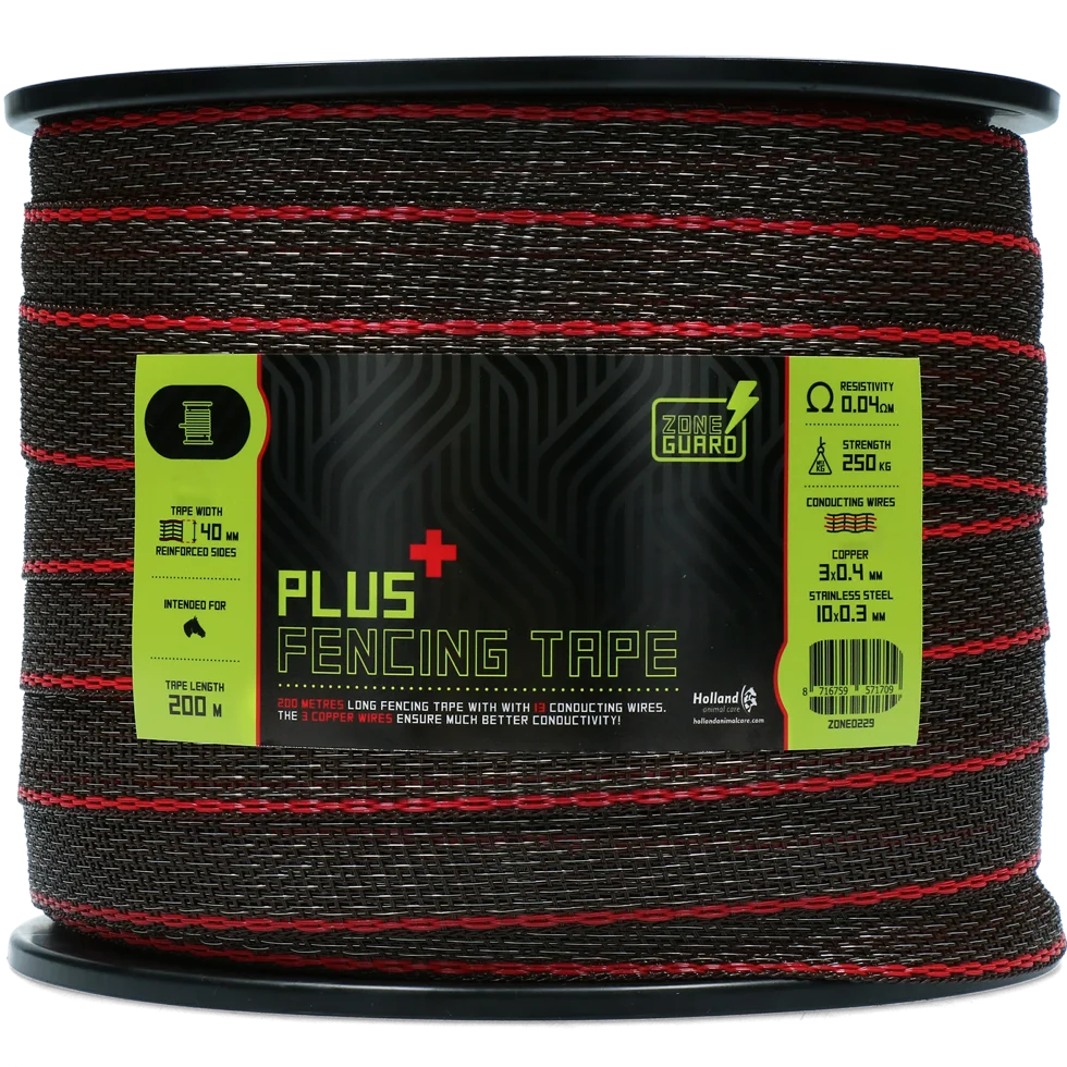 Weidezaunband 40 mm Braun mit verstärkten Seiten, 200 m – ZoneGuard Plus – Bild 1