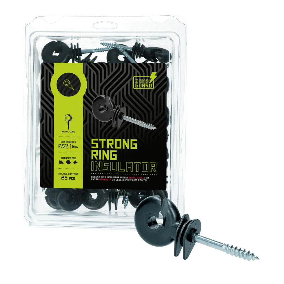 Ringisolator mit durchgehendem Kern, Schwarz, 25 Stück – ZoneGuard Strong – Bild 2