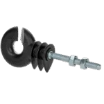Ringisolator mit Mutter für Metallpfosten, 25 Stück – ZoneGuard