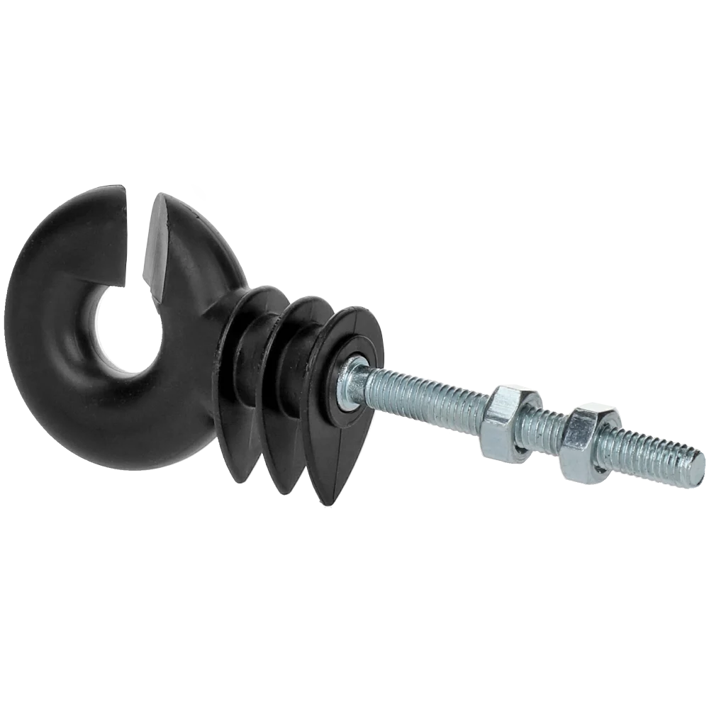 Ringisolator mit Mutter für Metallpfosten, 25 Stück – ZoneGuard – Bild 1