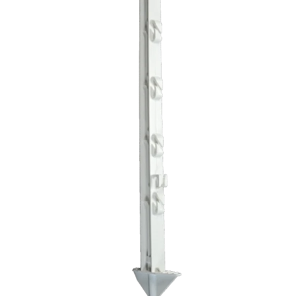 Kunststoffpfahl mit Trittbügel, 75 cm, Weiß – ZoneGuard