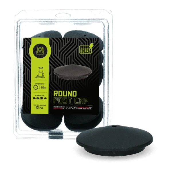 Runde Pfostenkappe 60 mm mit Befestigungsloch – ZoneGuard