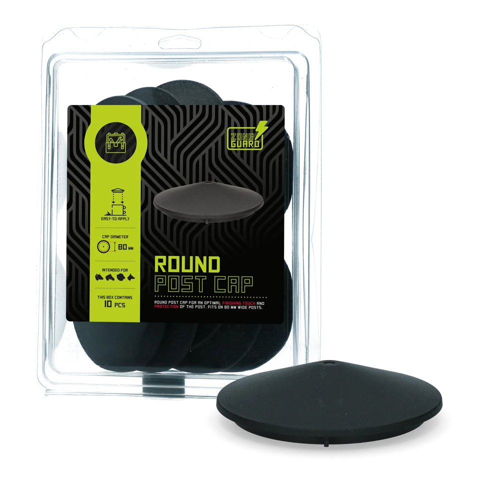 ZONE0652.png Runde Pfostenkappe 80 mm mit Befestigungsloch – ZoneGuard – Bild 1