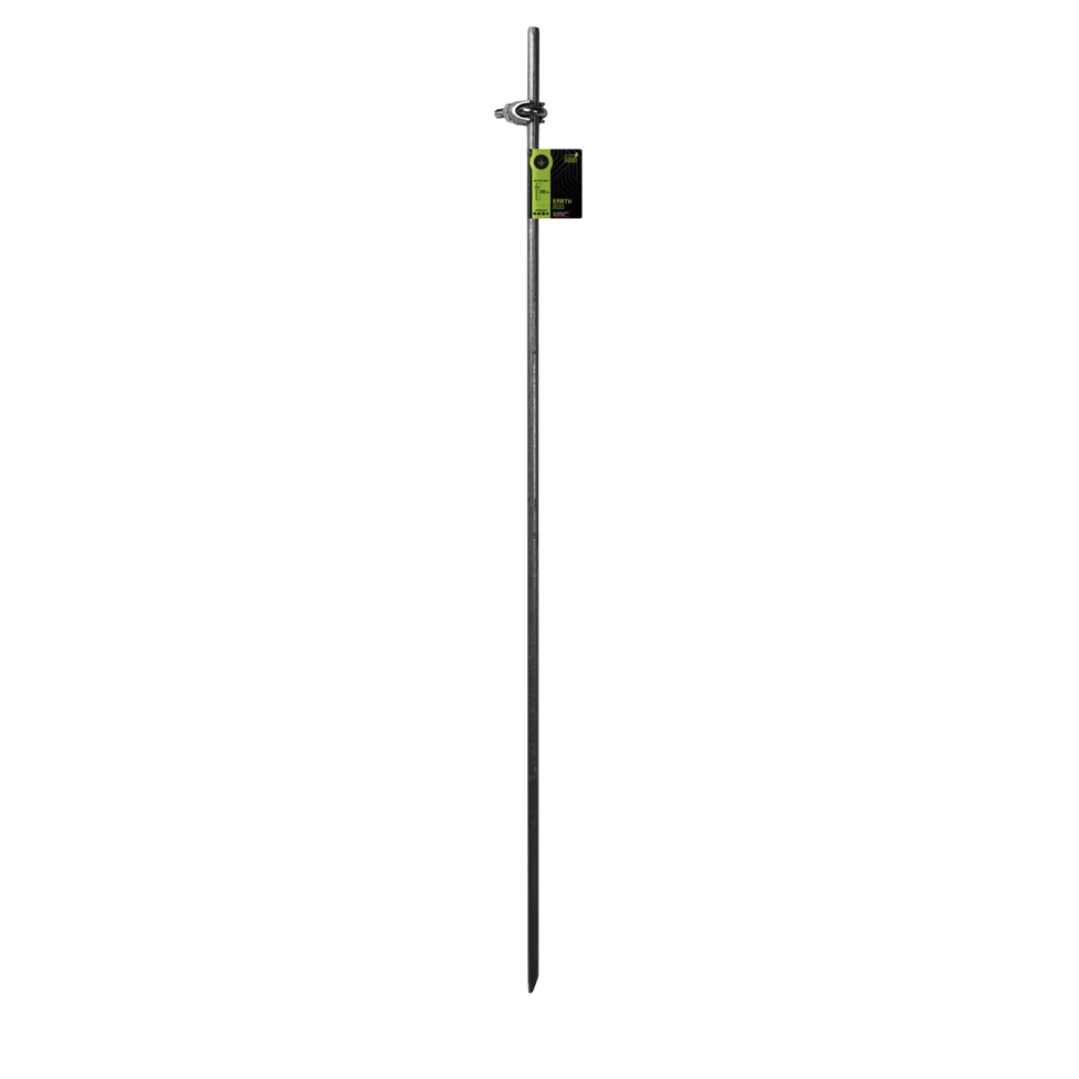 Verzinkter Erdungsstab mit Klemme, 1 m – ZoneGuard – Bild 3