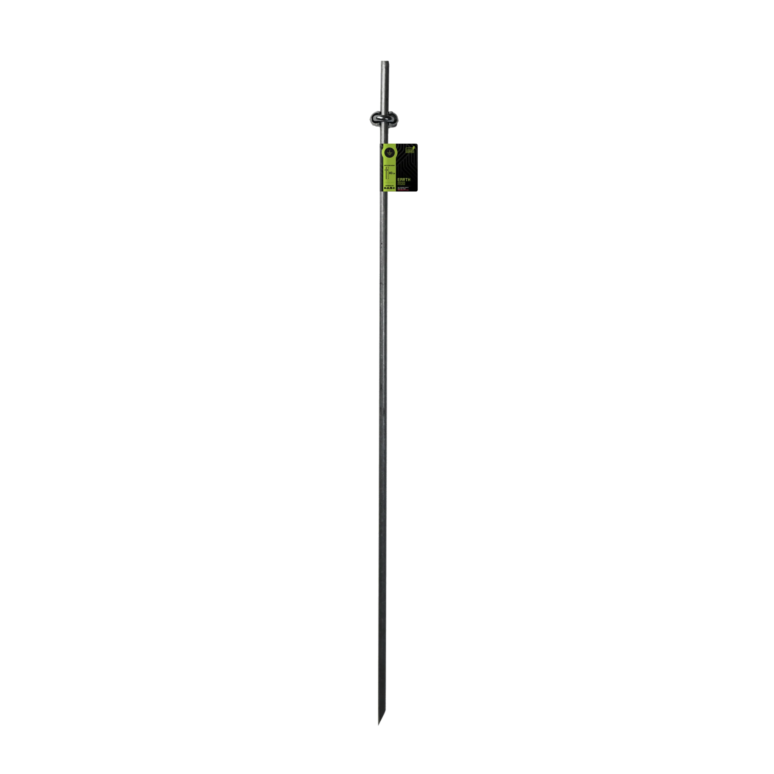 ZONE07232.png Verzinkter Erdungsstab mit Klemme, 1 m – ZoneGuard – Bild 1