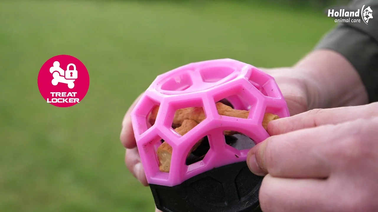 Gummiball für Leckerlis mit Quietscher, Orange – Dog Comets Moonstone – Bild 3