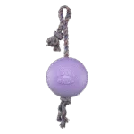 Schwimmender Hundeball mit Seil, Helllila M (15 cm) – Jolly Pets Romp-n-Roll