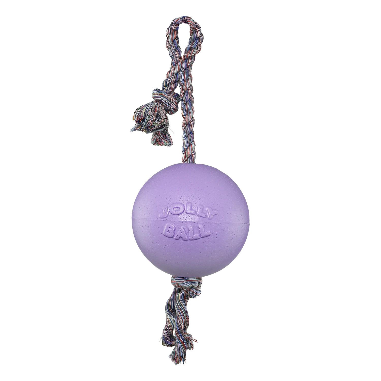 mBADshvi-1.png Schwimmender Hundeball mit Seil, Helllila M (15 cm) – Jolly Pets Romp-n-Roll – Bild 1