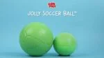 Hundeball zum Apportieren, orange und weiß, 15 cm – Jolly Pets Jolly Soccer Ball – Bild 3